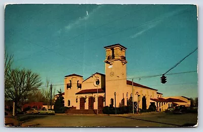 Postcard TX Midland View First Methodist Church Clock Tower Classic Cars B9 • $9.97