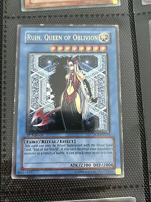 Yugioh! Ruin Queen Of Oblivion SOI-EN034 Ultimate Rare 1st HP • £9.95