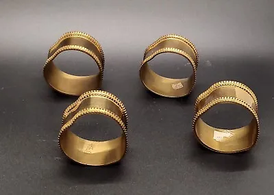 $8 • Buy Set Of 4 Brass Heart Shaped Napkin Rings Made In India