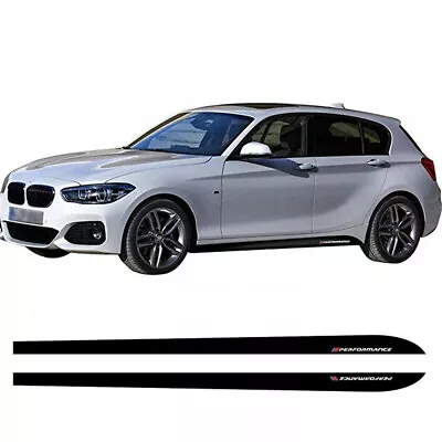 2× 2.15M Carbon Fiber Car Body Side Skirt Stickers Stripe Graphic Vinyl Decal  • $16.10