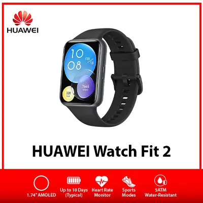 Huawei Watch Fit 2 Active Edition AMOLED Bluetooth Android IOS Smartwatch -Black • $235