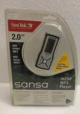 SanDisk Sansa M250 2.0 GB Portable MP3 Digital Media Player FM Radio New Sealed • $47