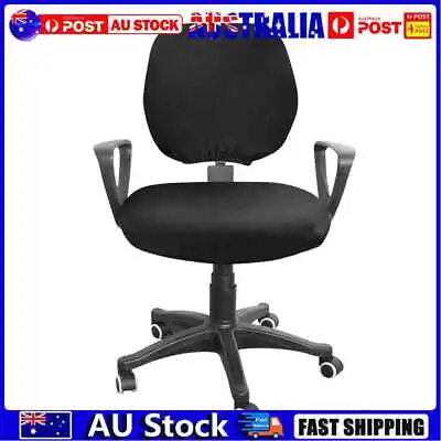 $10.80 • Buy Spandex Stretch Computer Chair Cover Home Office Chairs Seat Case (Black) AU