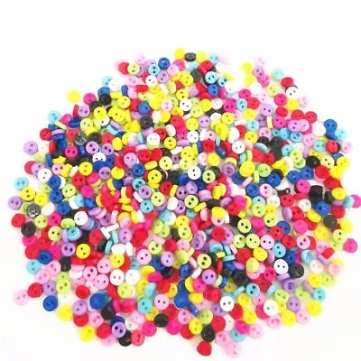 500pcs Random Mixed Mini Buttons Round Flatback Doll Clothing Sewing Buttons Acc • $13.65