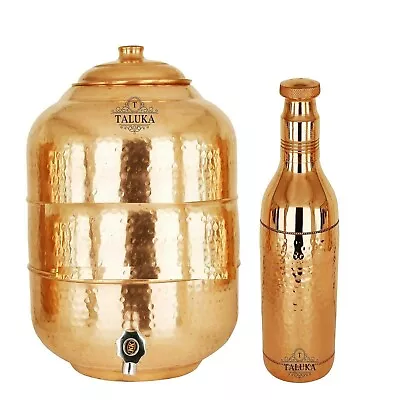 Copper Water Dispenser Pot Tank 6 Liter 1 Copper Water Bottle Free • $142.69