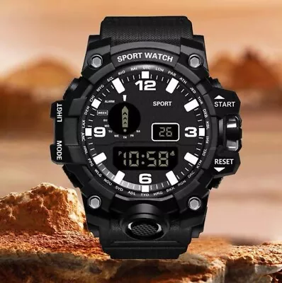 Sports Watch Military Men Led Digital Wristwatch Shockproof Waterproof Male UK • £8.99