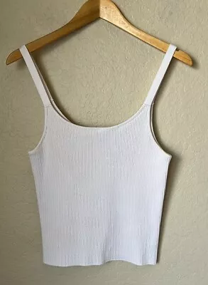 Vince White Ribbed Camisole Tank  Top • $40