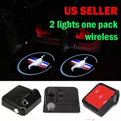 2x Wireless Mustang Ghost Shadow Projector Logo LED Courtesy Door Step • $16.65