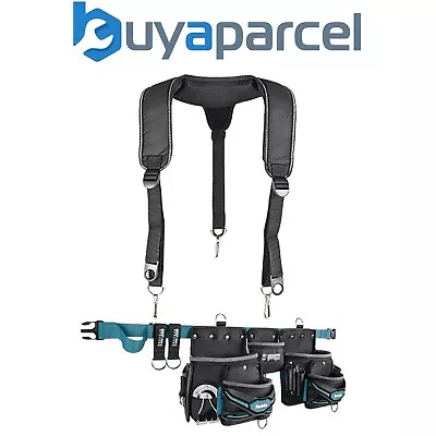 Makita E-05169 3 Pouch Super Heavyweight Duty Tool Belt Set + Heavy Duty Braces • £108.99