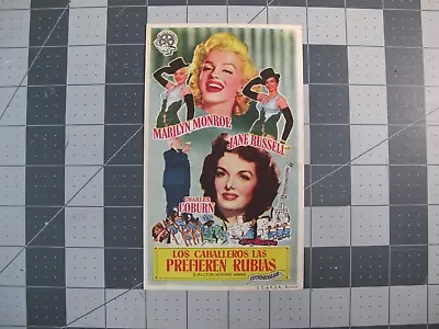 Vtg 1950s Marilyn Monroe Gentlemen Prefer Blondes 1953 Small Spain Lobby Card • $200