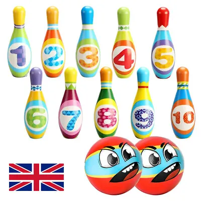 12X Kid Bowling Play Set Toy For 2 3 4 5 Year Old Boys Girls Birthday Xmas Gifts • £7.99