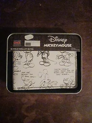 Concept One Mickey Mouse Bi Fold Wallet In Tin NEW • $11.11