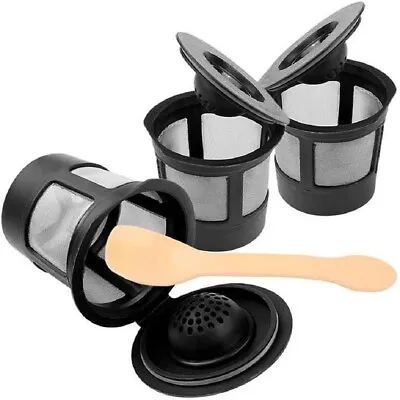 3pcs Black K-Cup Coffee Filter Holder Refillable Replacement Reusable For Keurig • $7.99