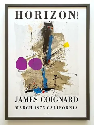 James Coignard Rare 1975 Abstract Expressionist Litho Print Framed Exhbtn Poster • $2850