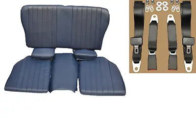 Back Seat Jump Seat Foldable Incl Seat Belts For Mercedes Sl R107 Blue • $997.45