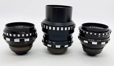 3 Lenses Mir-11M Vega 7-1 Tair-41M For BMPCC Blackmagic Camera Kiev 16U • $278