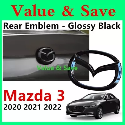 Car Front Rear Cover Trim Emblem Exterior Black Carbon For Mazda 3 BP 2019 - 24 • $30.37
