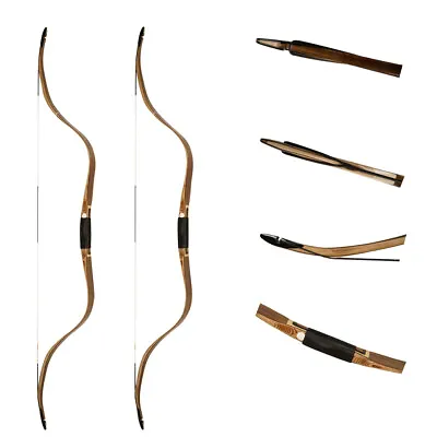 58'' Mongolian Bow Black And White Ebony AF Archery Recurve Bow Hunting Handmade • $389