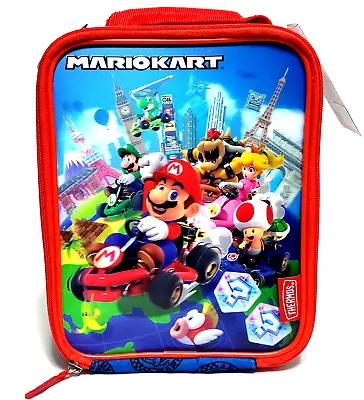 MARIOKART MARIO LUIGI 3D Thermos® Kids PVC-Free Insulated Lunch Box Tote Bag NWT • $16.99