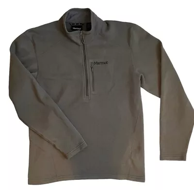 Marmot Sweater Mens XL  Gray 1/4 Zip Pullover Long Sleeve Mock Neck Outdoor • $18.99