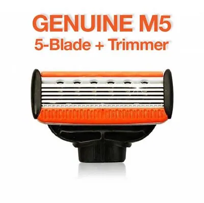 $15.95 • Buy Genuine M5 Razor Blades Shaver Replacement Cartridges 5-Blade + Trimmer