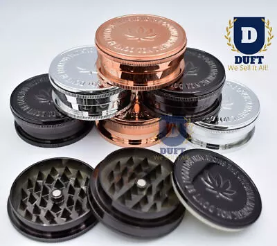 £3.88 • Buy 60mm 3 Part No1 Grinder Plastic Shark Teeth Tobacco Storage Magnetic Silver Gold