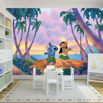 Lilo & Stitch Disney Photo Wallpaper Woven Self-Adhesive Wall Mural Art M119 • £47.99
