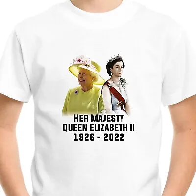 Queen Elizabeth II 1926 - 2022 RIP T-Shirt Top Tee Majesty Men Kids Unisex V6 • £8.99