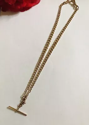 9 Ct. Rose Gold Graduated Linked Royal Albert Chain Necklace • £800