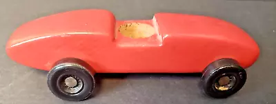 Vintage Pinewood Derby Racer Toy Race Car Hand Made Boy Scouts Car Red • $29.99