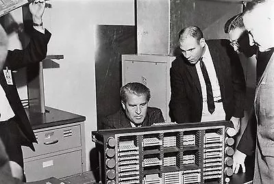 Dr. Wernher Von Braun Examines Saturn Computer - 8x10 Nasa Photo (ep-295) • $8.87