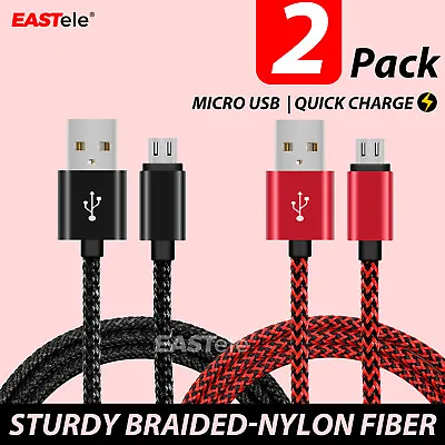 2x Fast Micro USB Data Charger Cable For Samsung Galaxy S7 EDGE S6 S5 S4 S3 HTC • $7.50