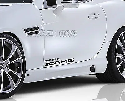 Powered By AMG Mercedes Benz Vinyl Decal Sport Racing Sticker Emblem Logo BLACK • $25.46