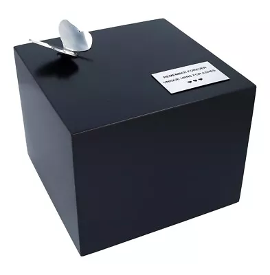 Box-shaped Cremation Urn Butterfly Urn Box For Ashes Decorative Memorial Casket • £145