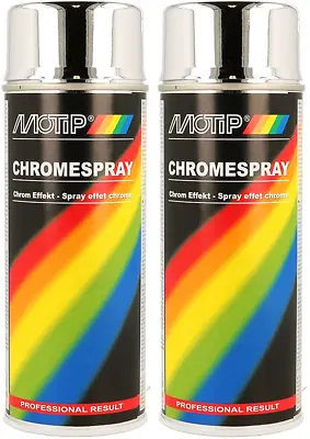 Motip Chrome Foil Mirror Metallic Effect Spray Paint Diy Car Aerosol 400ml • £10.70