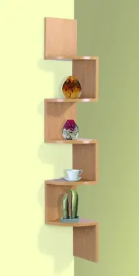 2/3/ 5 Tier Floating Wall Shelves Corner Shelf Storage Display Bookcase • £17.99