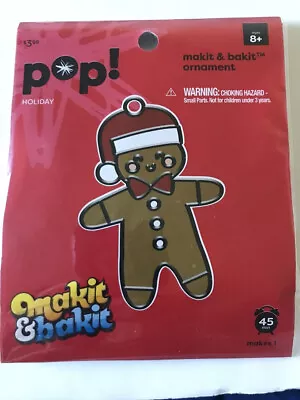 Makit & Bakit Christmas Gingerbread Man In Santa Hat Sun Catcher Kit Nip • $14.99