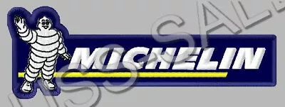 MICHELIN EMBROIDERED PATCH ~4-1/2 X 1-1/2  IRON/SEW ON RACING TIRE SLICK MOTO GP • $12