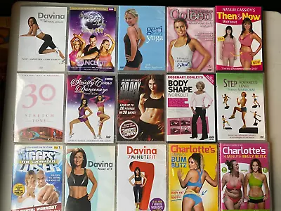 £4.99 • Buy 15x Workout Exercise Fitness Dvd Bundle Celebrity Weight Loss Yoga