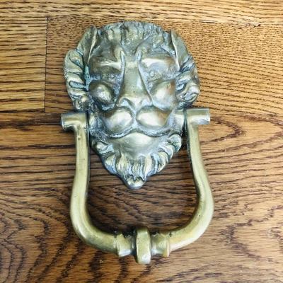 $89.95 • Buy VTG Brass Lion Head Door Knocker Architecture Hardware Antique Gargoyle