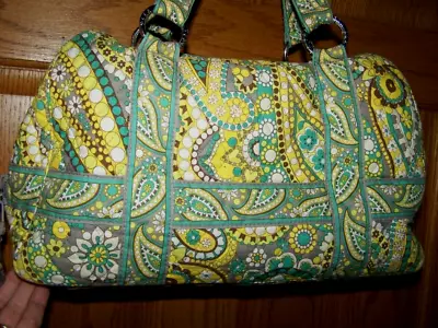 Vera Bradley Duffle Tote In Lemon Parfait Roomy 15 X 8.5 X 4 EC! Weekender Purse • $16.80