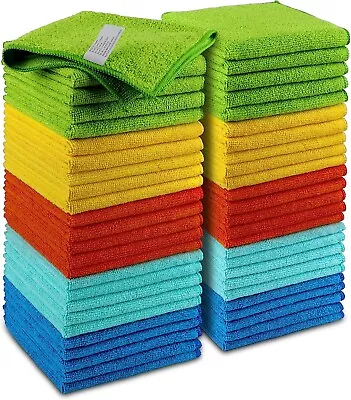 Microfiber Cleaning Cloth Set Of 50 Towel Rag Car Polishing Detailing No-Scratch • $20.50