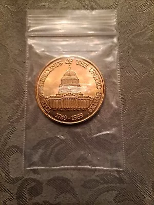 1) 39 Presidents Of The United States 1989 Commemorative Coin 1 1/2  Medal Token • $14.95