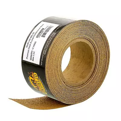 Dura-Gold 60 Grit Gold Longboard Sandpaper Roll 2-3/4  Wide 12yds Hook & Loop • $19.99
