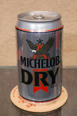 1990s BOTTOM OPENED MICHELOB DRY STAY TAB BEER CAN ST LOUIS MISSOURI EMPTY • $5