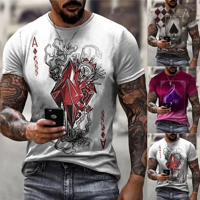 £12.51 • Buy Mens Short Sleeve Pocker Print T Shirt Casual Slim Fit Summer Muscle Tops Tunic