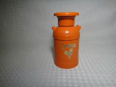 Vintage Plastic Milk Can Creamer Cream Dispenser Orange Pitcher DM Plastics  • $12.99