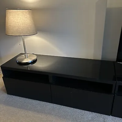 IKEA Brown/black TV Bench With Glass Top  • £25