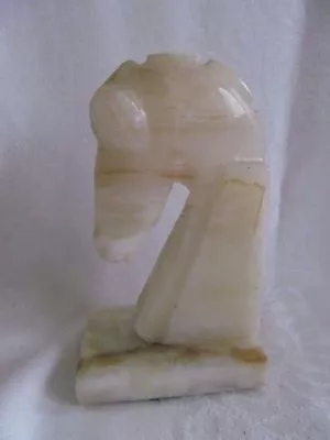 Onyx Marble Horse Head Book End Or Doorstop UNIQUE 6  Cream/Alabaster • $9.99