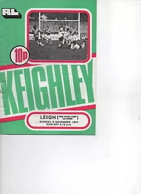 R.L Programme   Keighley V Leigh  6-11-77  John Player Comp 2nd Rd • £1.75